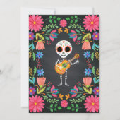 Zuckerschädel-Tag des Party der Toten Masquerade Einladung (Rückseite)