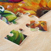 Zuckerschädel Tag des toten Blütens Personalisiert Puzzle (Seite)