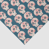 Zuckerschädel-Tag des Toten Dunklen Seidenpapier (Detail)