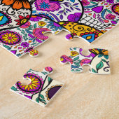 Zuckerschädel-Tag des Toten Halloween-Collage Puzzle (Seite)