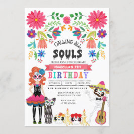 Zuckerschädel-Tag des Toten Halloween Einladung