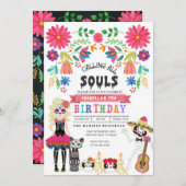 Zuckerschädel-Tag des Toten Halloween Einladung (Vorne/Hinten)