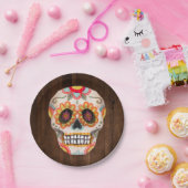Zuckerschädel-Tag des Toten Halloween-Party Pappteller (Party)