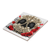 Zuckerschädel - Tätowierungs-Entwurf Fliese (Seite)