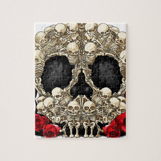 Zuckerschädel - Tätowierungs-Entwurf Puzzle (Vertikal)