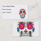 Zuckerschädel - Tätowierungs-Kunst Visitenkarte (Vorne/Hinten)