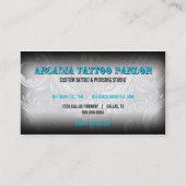 Zuckerschädel-Tätowierungs-Wohnzimmer-Visitenkarte Visitenkarte (Rückseite)