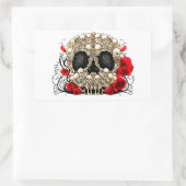 Zuckerschädel - Tattoo-Design Rechteckiger Aufkleber (Tasche)