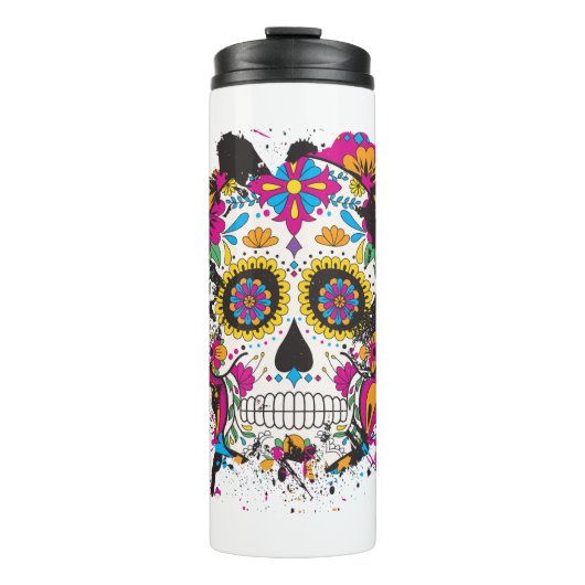 Zuckerschädel Thermosbecher (Vorderseite)