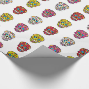 Zuckerschädel-Tupfen Geschenkpapier