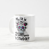 Zuckerschädel u. Grafik-Tasse Kaffeetasse (Vorderseite Links)