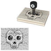 Zuckerschädel und Niedliche Herzkranke nach Maß Gummistempel (Stempel)