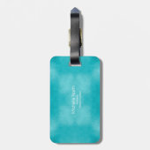 Zuckerschädel und Wirbel Türkis ID725 Gepäckanhänger (Rückseite vertikal)