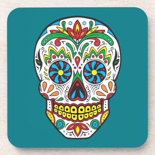 Zuckerschädel Untersetzer (Vorderseite)