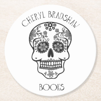 Zuckerschädel-Untersetzer Runder Pappuntersetzer