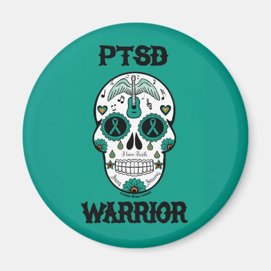 Zuckerschädel/Warrior...PTSD Magnet (Vorne)