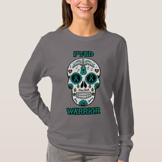 Zuckerschädel/Warrior...PTSD T-Shirt (Vorderseite)