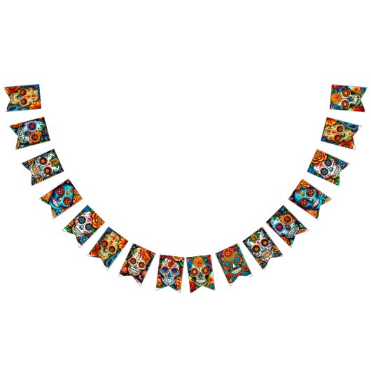 Zuckerschädel Wimpelkette (Alle)