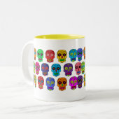 Zuckerschädel Zweifarbige Tasse (Vorderseite Links)