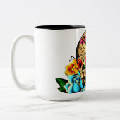 Zuckerschädel Zweifarbige Tasse (Links)