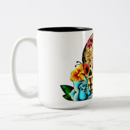 Zuckerschädel Zweifarbige Tasse