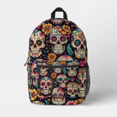 Zuckerschädelblüten Bedruckter Rucksack (Vorderseite)