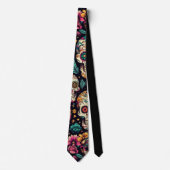 Zuckerschädelblüten Krawatte (Vorderseite)