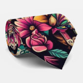 Zuckerschädelblüten Krawatte (Gerollt)