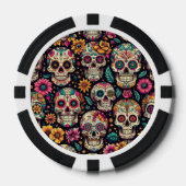 Zuckerschädelblüten Pokerchips (Vorderseite)