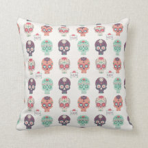 Zuckerschädelinspiriertes Throw-Kissen