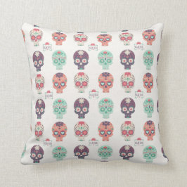 Zuckerschädelinspiriertes Throw-Kissen Kissen