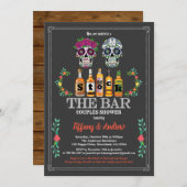 Zuckerschädeln lagern die Bar Einladung Halloween (Vorne/Hinten)