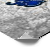 Zuckerschädelplakat in blau poster (Ecke)