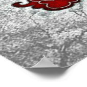 Zuckerschädelplakat in Rot Poster (Ecke)