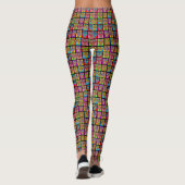 Zuckerschädelquadrate Leggings (Rückseite)