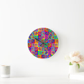 Zuckerschädelquadrate Runde Wanduhr (Zuhause)