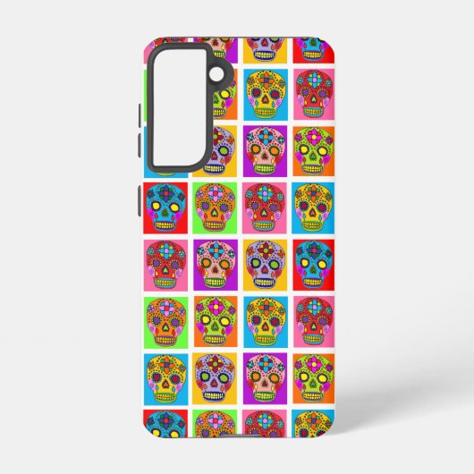 Zuckerschädelquadrate Samsung Galaxy Hülle (Rückseite)