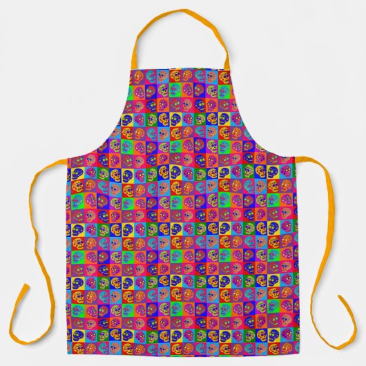 Zuckerschädelquadrate Schürze (Vorderseite)