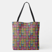 Zuckerschädelquadrate Tasche (Rückseite)