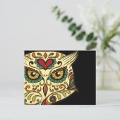 Zuckerschädelschale - Tattoo-Design Postkarte (Stehend Vorderseite)