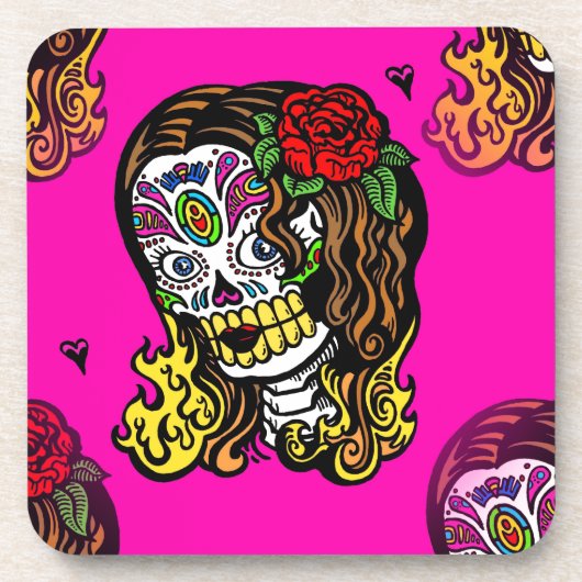 Zuckerschlucksmädchen Getränkeuntersetzer (Vorderseite)