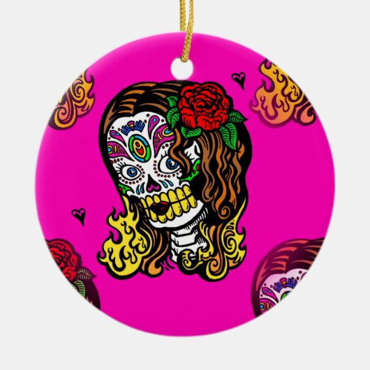 Zuckerschlucksmädchen Keramik Ornament (Vorne)