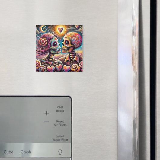 Zuckerschnecken in Liebe Impressionistische Khalkp Magnet (In Situ (Kühlschrank))