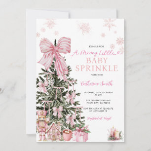 Zuckerschnecken Nussknacker Baby Sprinkle mit rosa Einladung
