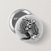 Zuckersegelflugzeug Joeys Schwarzes u. Weiß Button (Vorne & Hinten)