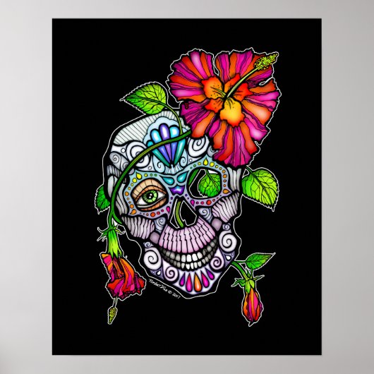 ZUCKERSKULL & BLUME 16"X20" POSTER (Vorne)