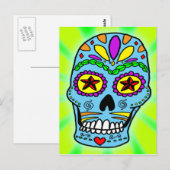 Zuckerskull-Postkarte Postkarte (Vorne/Hinten)