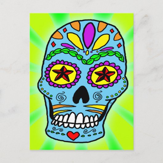 Zuckerskull-Postkarte Postkarte (Vorderseite)