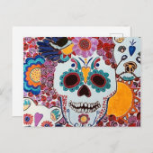 Zuckerskull-Postkarte Postkarte (Vorne/Hinten)