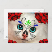 ZUCKERSKULLTAG DER TOTEN KATZE POSTKARTE (Vorne/Hinten)